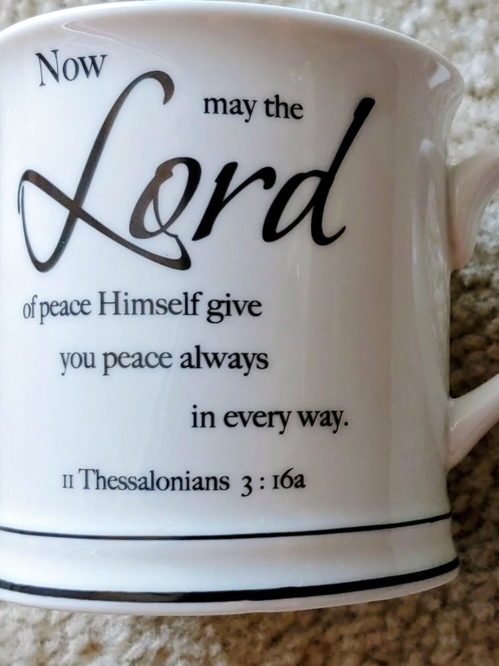 II Thessalonians 3:16a Bible Verse Themed  Ceramic Mug By Home Essential